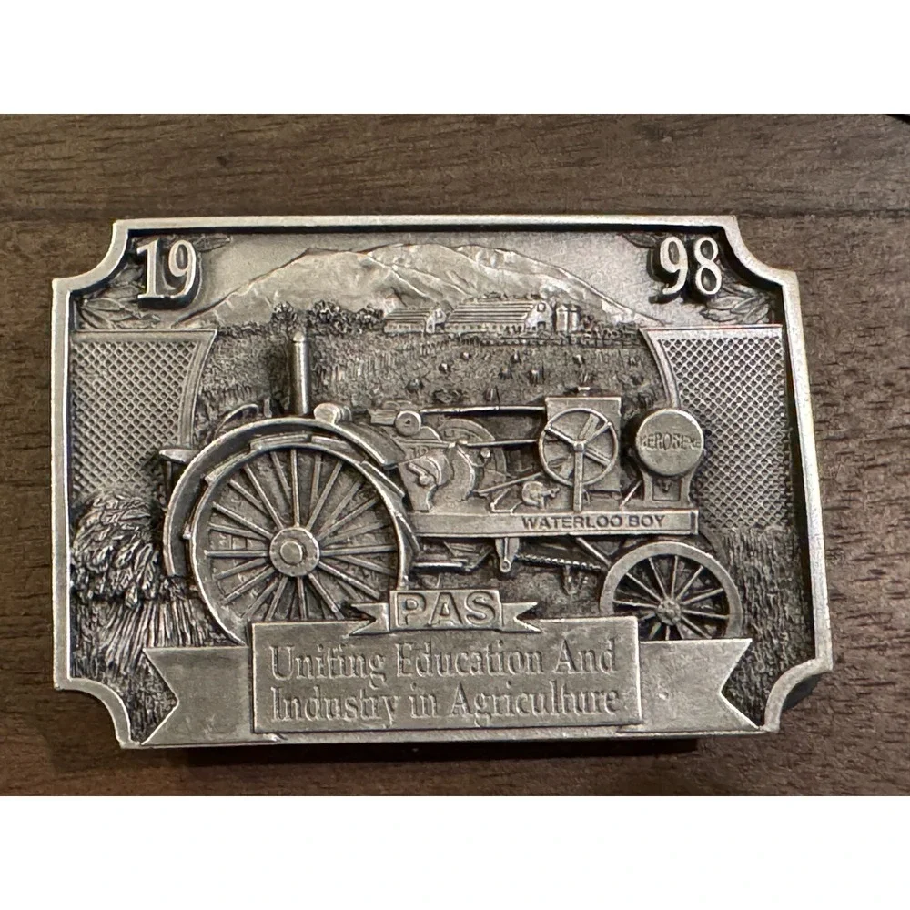 Vintage 1998‎ PAS Belt Buckle John Deere Licensed 1 of 500 Waterloo Boy Tractor